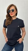 kuş logo unısex lacivert tshirt