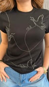 kuş siyah tshirt