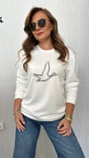 kuş unısex ekru sweat