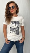 laci nakış ekru tshirt