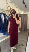lcst modal bordo elbise