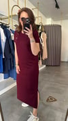 lcst modal bordo elbise