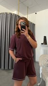 lcst model bordo şort takım