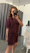lcst model bordo şort takım