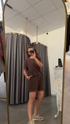 lcst model kahve şort takım