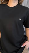 logo unısex siyah tshirt