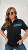 metal logo çift renk siyah unısex tshirt