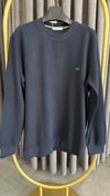 metal logo selanik örme lacivert unısex sweat