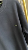 metal logo selanik örme lacivert unısex sweat