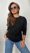 metal logo siyah sweat