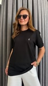 metal logo unısex siyah tshirt