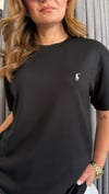 metal logo unısex siyah tshirt