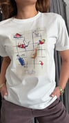 meyve baskı beyaz tshirt