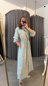 mint desenli bymn elbise