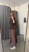 modal kahve elbise takım