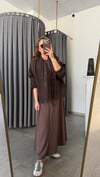 modal kahve elbise takım