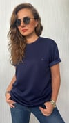 modal lacivert kuş unısex tshirt