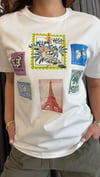 n tech baskılı beyaz tshirt