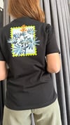 n tech baskılı siyah tshirt