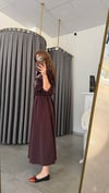 nakışlı modal elbise bordo