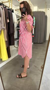 ntwrk model kırmızı çizgili elbise