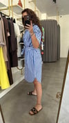 ntwrk model lacivert çizgili elbise