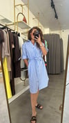 ntwrk model mavi çizgili elbise