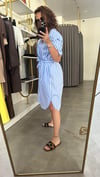 ntwrk model mavi çizgili elbise