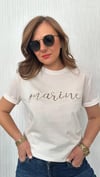ntwrk nakış detay ekru tshirt