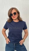 ntwrk nakış detay lacivert tshirt