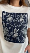ntwrk sarmaşık desen beyaz tshirt