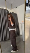 orjinal model gömlek detay kahve takım