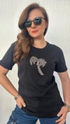 palmiye taş siyah tshirt