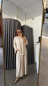 pantolon etek takım krem