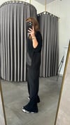 paraşüt detay triko siyah takım