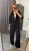 pelerin model siyah takım