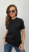 Pl siyah unısex tshirt