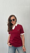 polo v yaka bordo tshirt