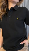 polo yaka brbry siyah unısex tshirt