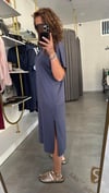 polo yaka bymn model elbise antrasit
