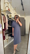 polo yaka bymn model elbise antrasit