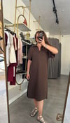 polo yaka bymn model kahve elbise