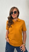 polo yaka bymn unısex turuncu tshirt