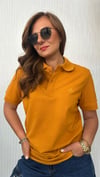 polo yaka bymn unısex turuncu tshirt