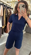 polo yaka laci şerit takım