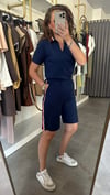 polo yaka laci şerit takım