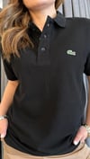 polo yaka lcst unısex siyah tshirt