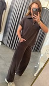 polo yaka pike modal kahve takım