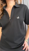 polo yaka unısex siyah tshirt