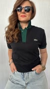 renkli yaka siyah unısex tshirt